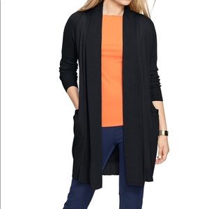 Lauren Ralph Lauren Black Open-Front Cardigan